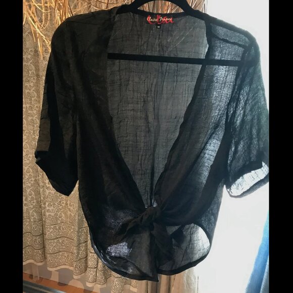 Black transparent blouse - Picture 1 of 6